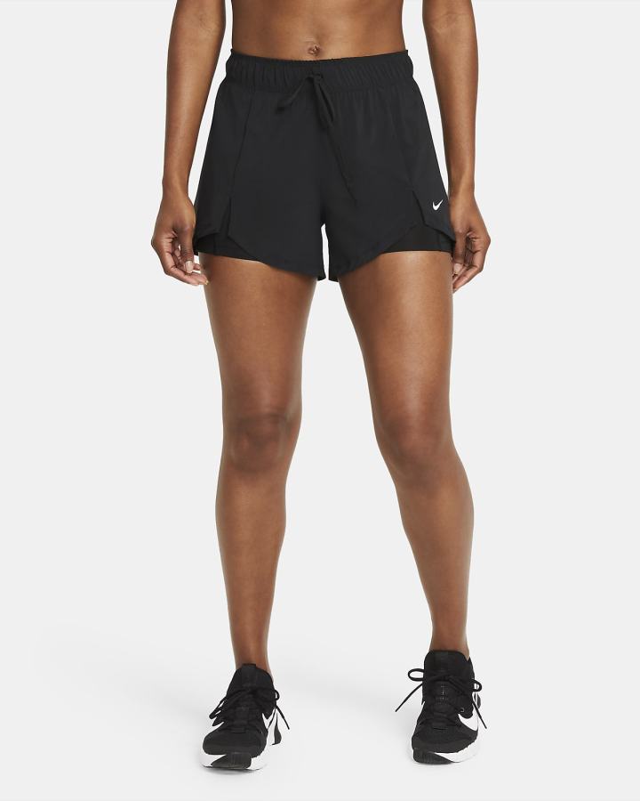 Pantalones Cortos Nike Flex Essential 2-in-1 Training Mujer Negras Blancas | XCPGT-5918