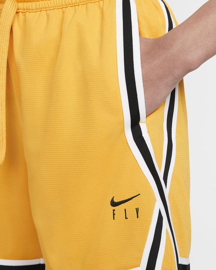 Pantalones Cortos Nike Fly Crossover Basketball Mujer Amarillo Negras | EQUMV-5143