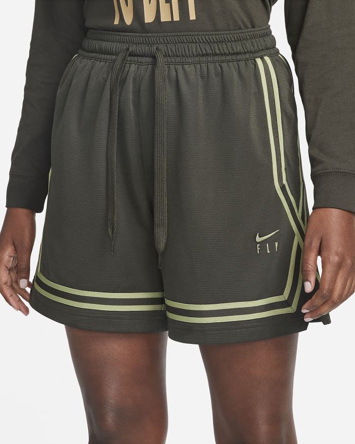 Pantalones Cortos Nike Fly Crossover Basketball Mujer Verde | NCRYI-3647