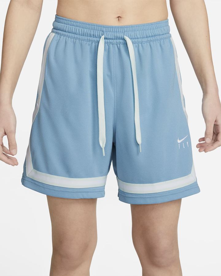 Pantalones Cortos Nike Fly Crossover Basketball Mujer Azules Blancas | QOCIK-7098