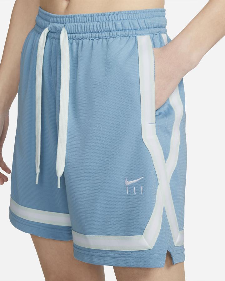 Pantalones Cortos Nike Fly Crossover Basketball Mujer Azules Blancas | QOCIK-7098