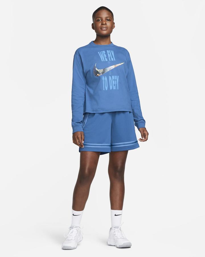 Pantalones Cortos Nike Fly Crossover Basketball Mujer Azules Oscuro | TXGNV-0613