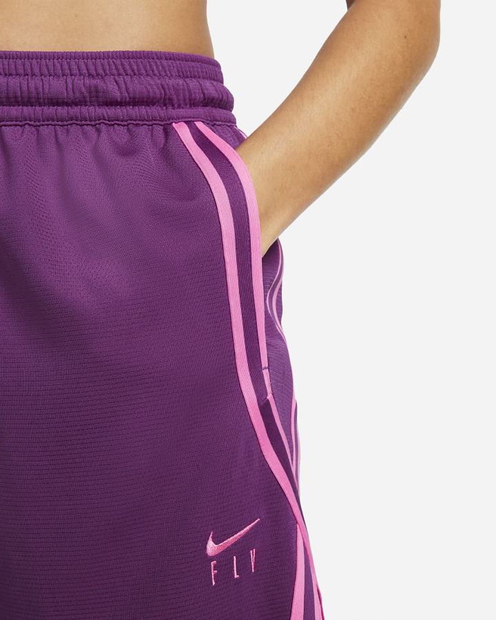Pantalones Cortos Nike Fly Crossover Basketball Mujer Moradas | UOEPY-7890