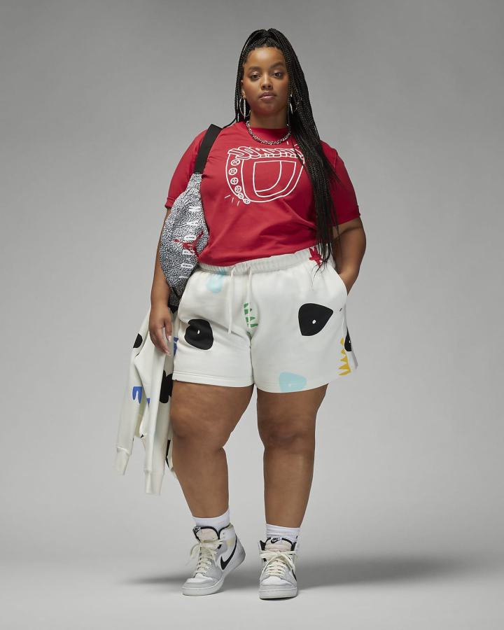 Pantalones Cortos Nike Jordan Artist Series by Mia Lee Fleece (Plus Size) Mujer Blancas | OXIPY-9318