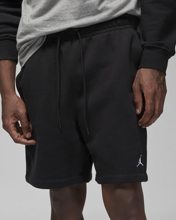 Pantalones Cortos Nike Jordan Essential Fleece Hombre Negras Blancas | LGOJU-1836