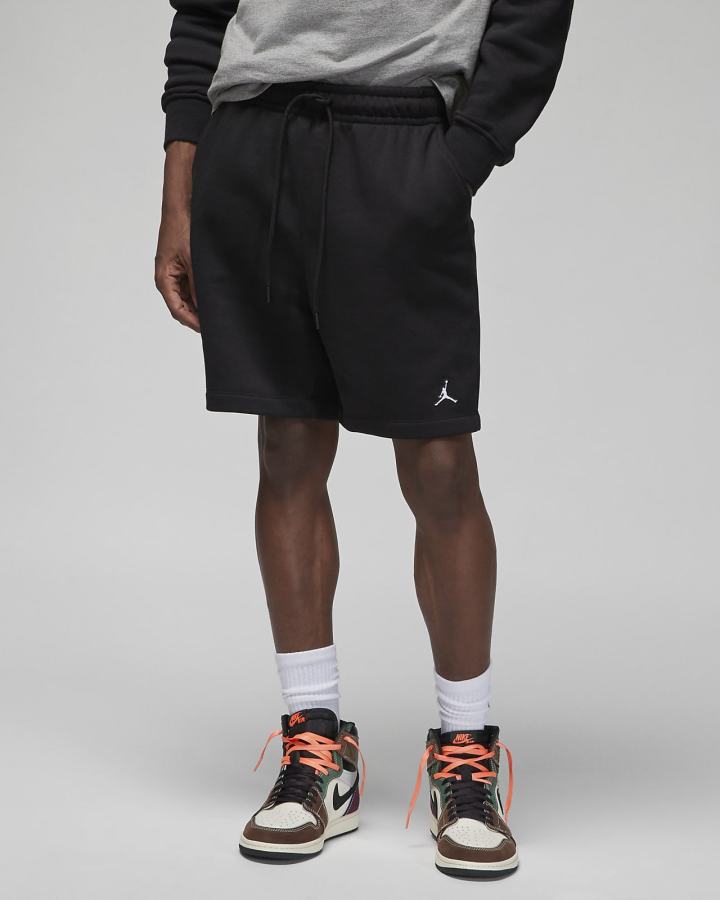 Pantalones Cortos Nike Jordan Essential Fleece Hombre Negras Blancas | LGOJU-1836