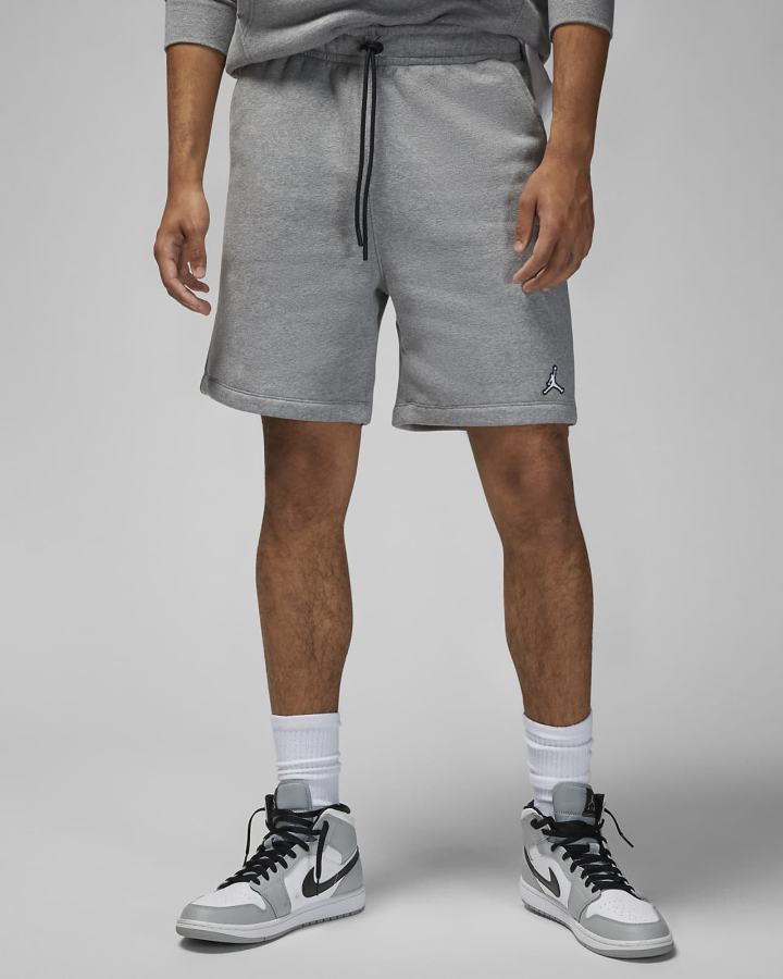 Pantalones Cortos Nike Jordan Essential Fleece Hombre Gris Oscuro Blancas | VGCPR-1489