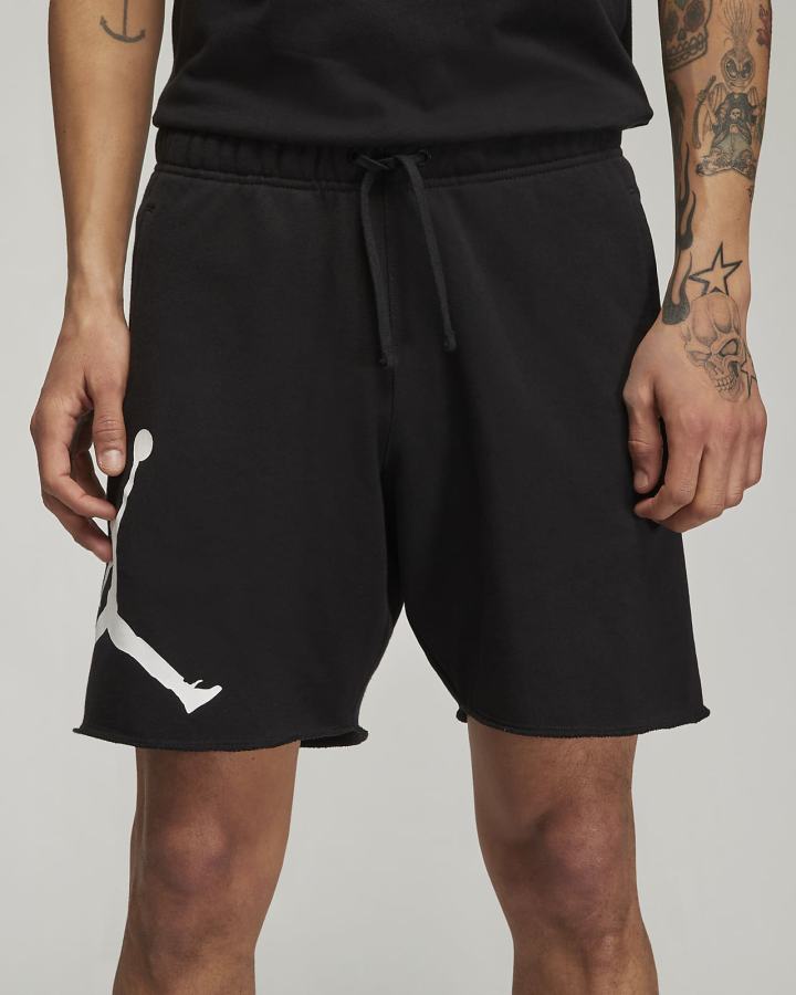 Pantalones Cortos Nike Jordan Essentials French Terry Hombre Negras Blancas | SCQKJ-6352