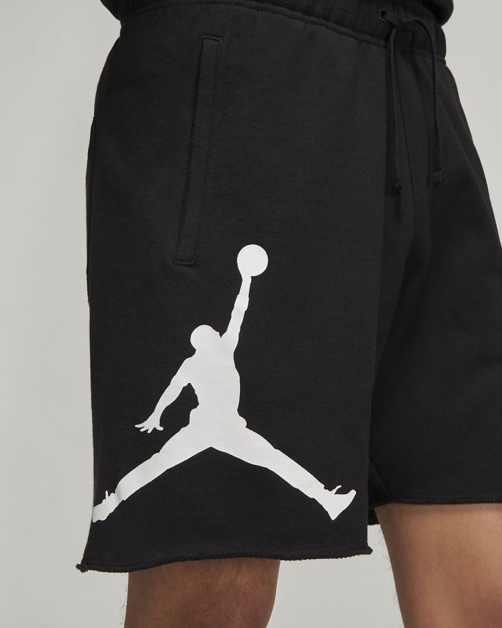 Pantalones Cortos Nike Jordan Essentials French Terry Hombre Negras Blancas | SCQKJ-6352