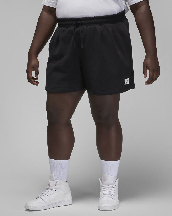 Pantalones Cortos Nike Jordan Flight Fleece (Plus Size) Mujer Negras | ZKHMU-2350