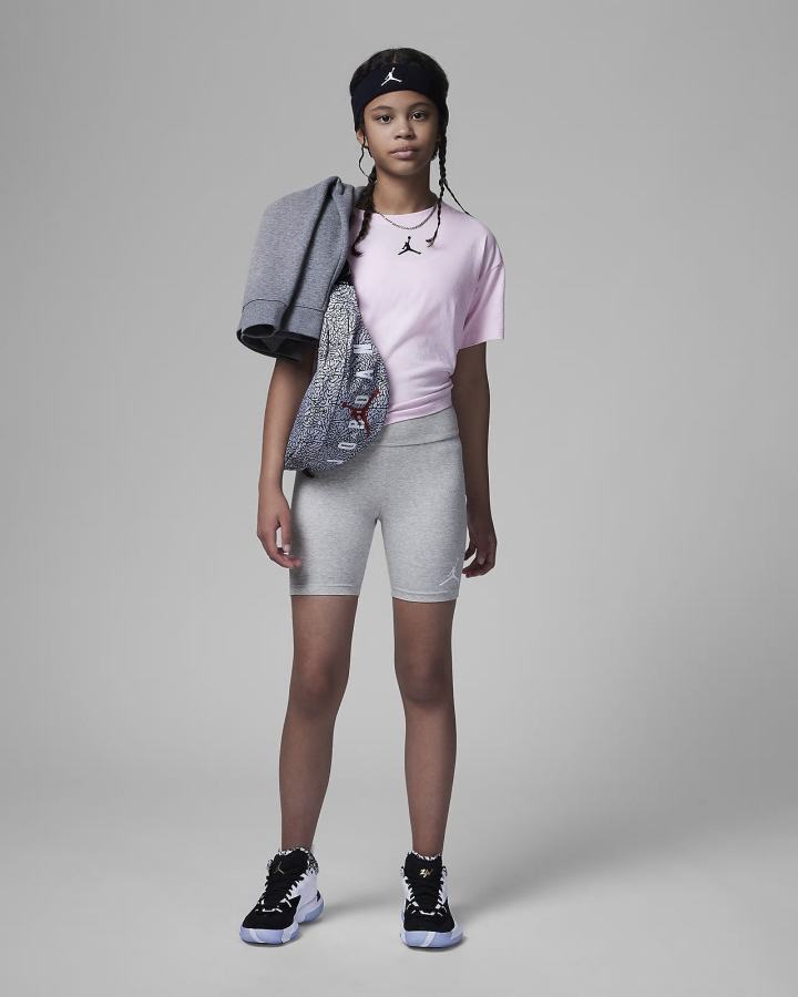 Pantalones Cortos Nike Jordan Kids Bike Niña Gris | RASBE-1547