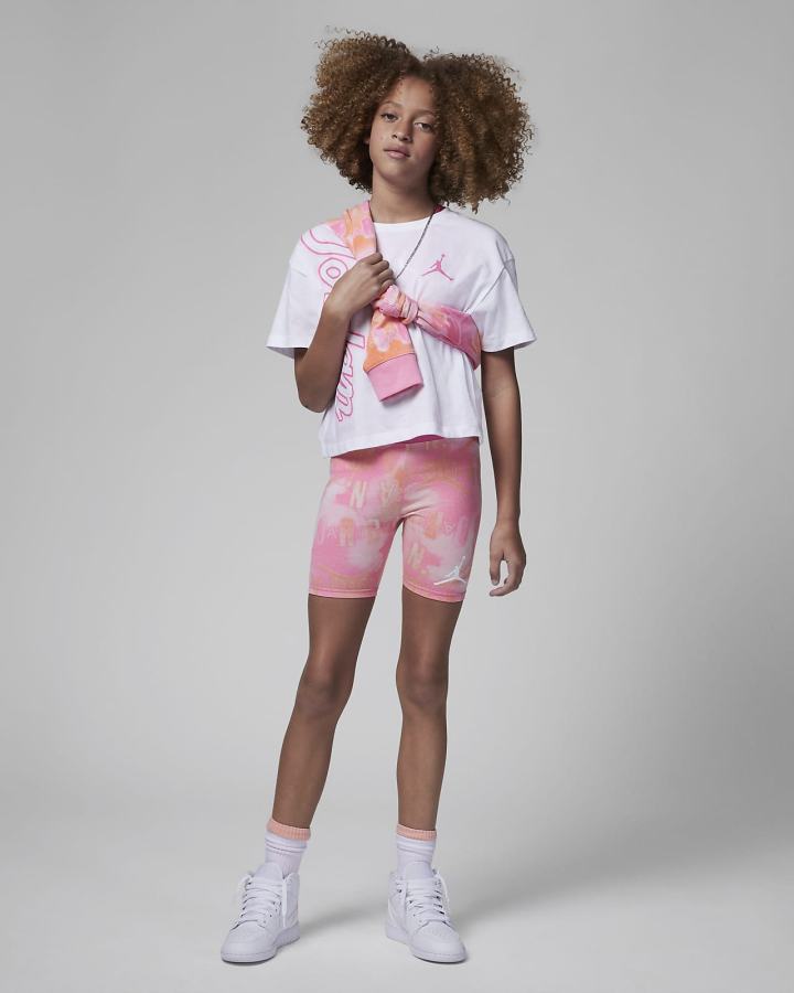 Pantalones Cortos Nike Jordan Kids Essentials Printed Bike Niña Rosas | RSTEL-9408