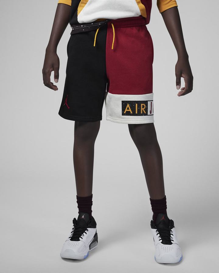 Pantalones Cortos Nike Jordan Kids Paprika Fleece Niño Negras Rojas | IXVUQ-0874