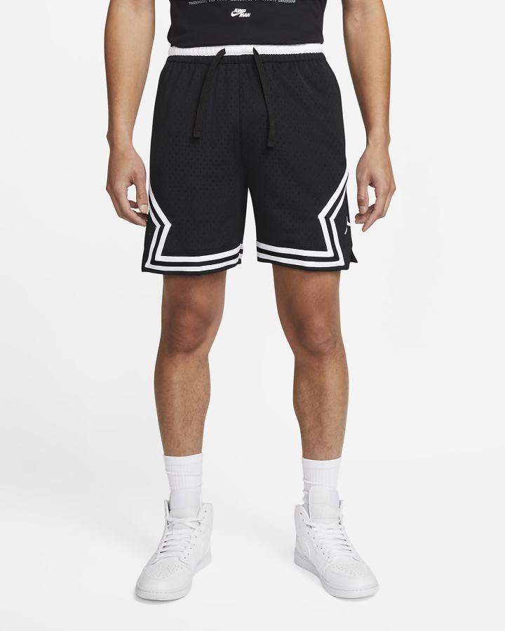 Pantalones Cortos Nike Jordan Sport Dri-FIT Diamond Hombre Negras Blancas | DYKQC-8075