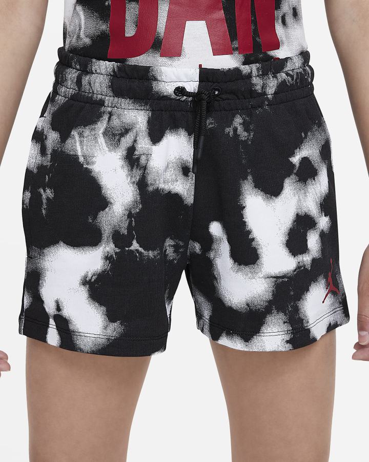Pantalones Cortos Nike Jordan Tie Dye Kids Niña Negras | MJWTV-4526