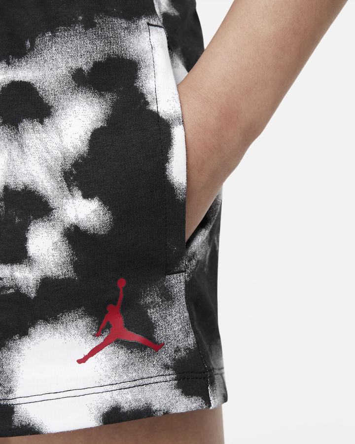 Pantalones Cortos Nike Jordan Tie Dye Kids Niña Negras | MJWTV-4526