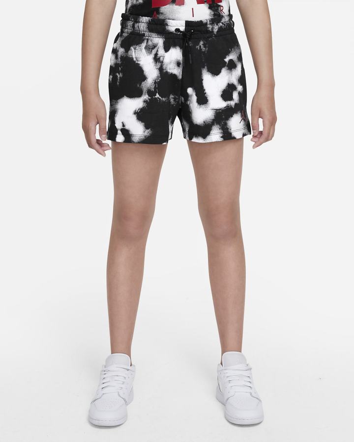 Pantalones Cortos Nike Jordan Tie Dye Kids Niña Negras | MJWTV-4526
