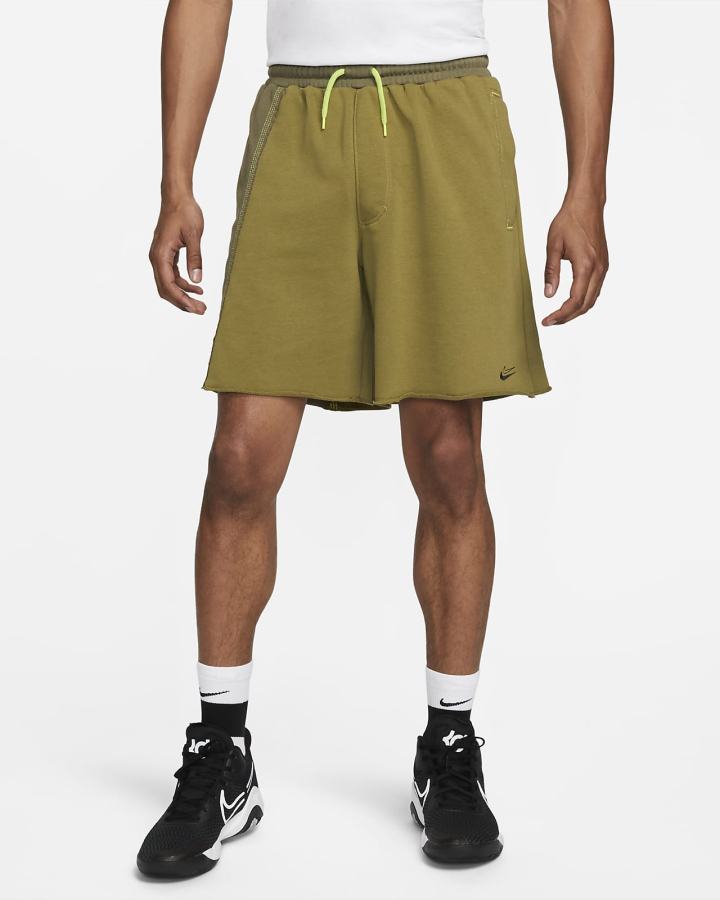 Pantalones Cortos Nike KD French Terry Hombre Verde Oliva Verde | NEUMS-5190