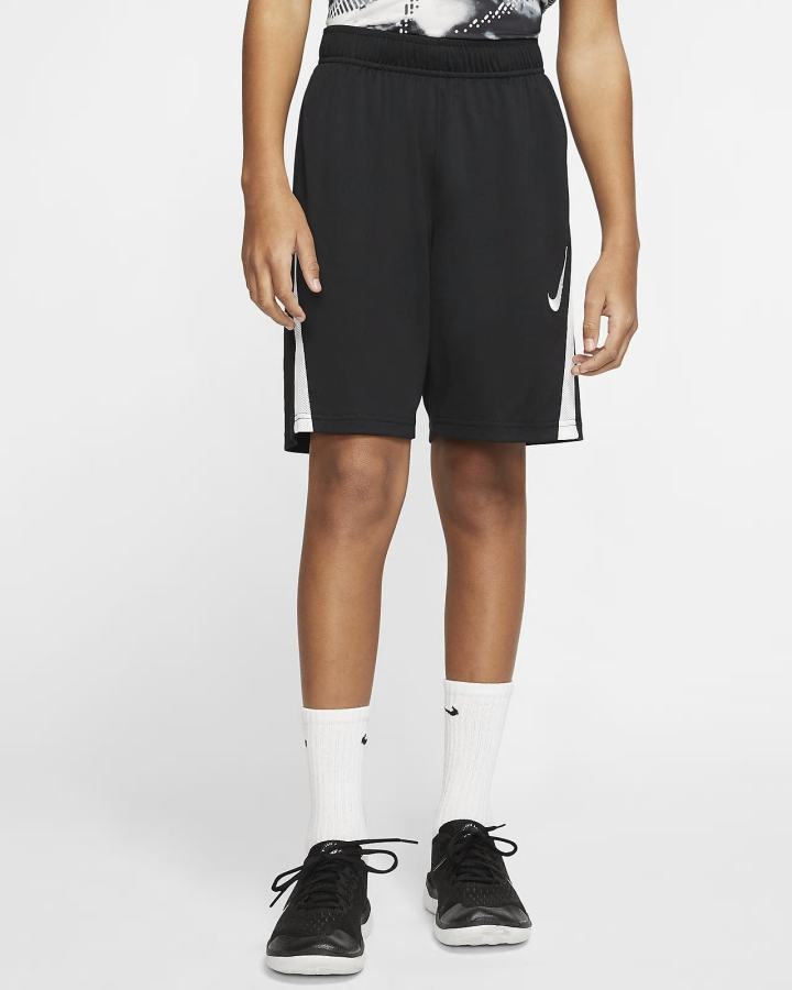 Pantalones Cortos Nike Kids Training Niño Negras Blancas | AEOYG-9081