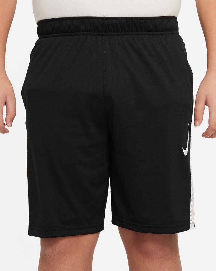 Pantalones Cortos Nike Kids Training Niño Negras Blancas | BCRAG-1085