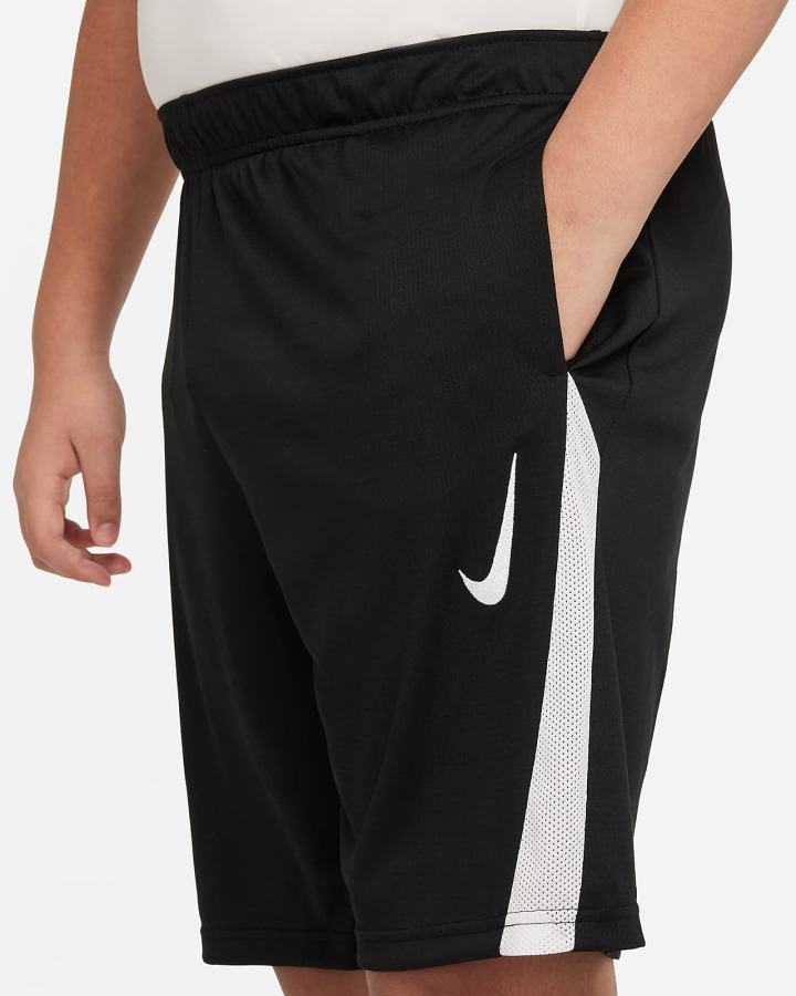 Pantalones Cortos Nike Kids Training Niño Negras Blancas | BCRAG-1085