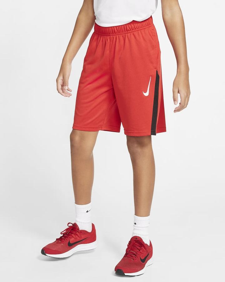 Pantalones Cortos Nike Kids Training Niño Rojas Negras Blancas | OELKC-3610