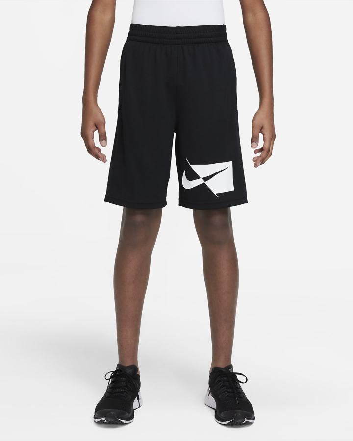 Pantalones Cortos Nike Kids Training Niño Negras Blancas | QHXMY-2051