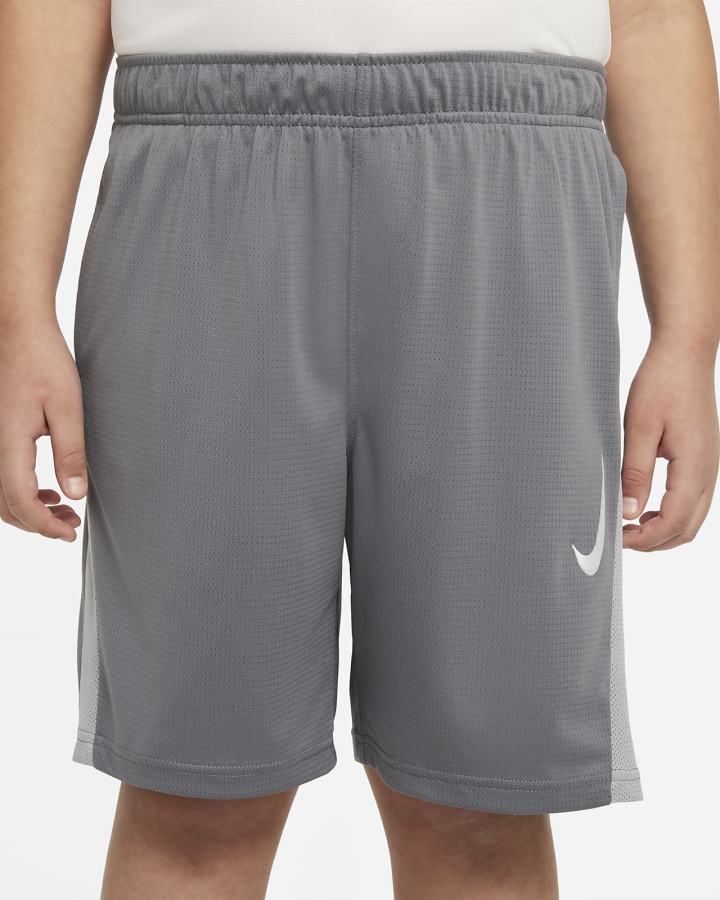 Pantalones Cortos Nike Kids Training Niño Gris Gris Claro Blancas | VIQFK-6193