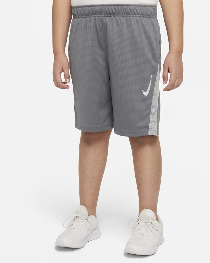 Pantalones Cortos Nike Kids Training Niño Gris Gris Claro Blancas | VIQFK-6193
