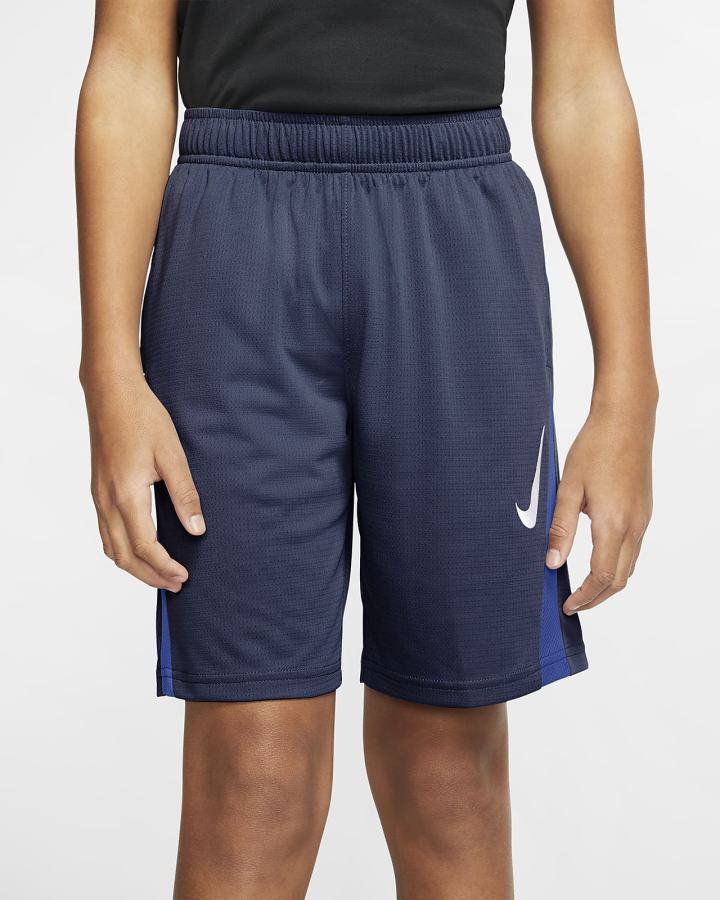 Pantalones Cortos Nike Kids Training Niño Azul Marino Azul Real Blancas | YLIRV-3124