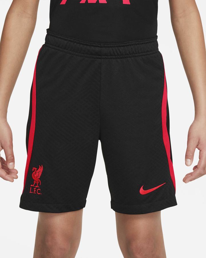 Pantalones Cortos Nike Liverpool FC Strike Kids Dri-FIT Soccer Niña Negras Rojas | KACEM-8560