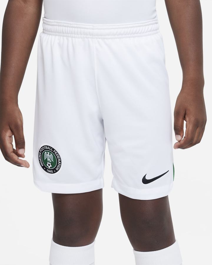 Pantalones Cortos Nike Nigeria 2022/23 Stadium Home/Away Kids Dri-FIT Soccer Niña Blancas Verde Oscuro Negras | VMTRI-7928