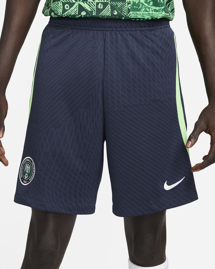 Pantalones Cortos Nike Nigeria Strike Dri-FIT Knit Soccer Hombre Obsidian Verde Blancas | YRLVK-1328