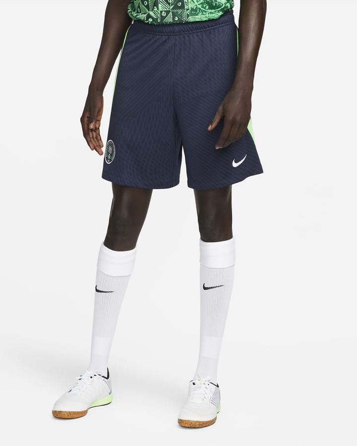 Pantalones Cortos Nike Nigeria Strike Dri-FIT Knit Soccer Hombre Obsidian Verde Blancas | YRLVK-1328