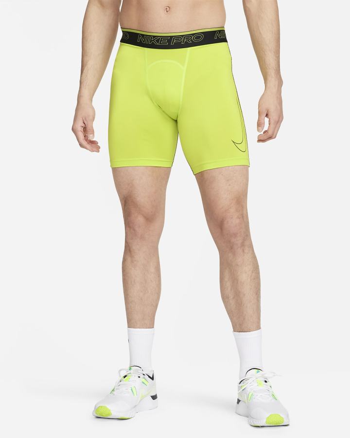 Pantalones Cortos Nike Pro Dri-FIT Hombre Verde Negras | QEMYP-7685