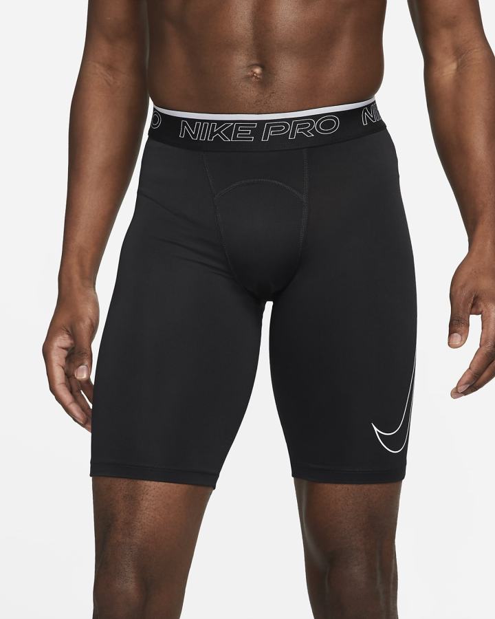 Pantalones Cortos Nike Pro Dri-FIT Long Hombre Negras Blancas | IPOBF-2801