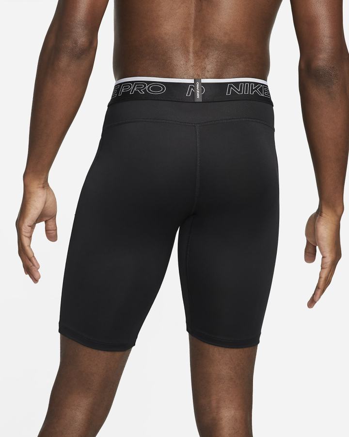 Pantalones Cortos Nike Pro Dri-FIT Long Hombre Negras Blancas | IPOBF-2801
