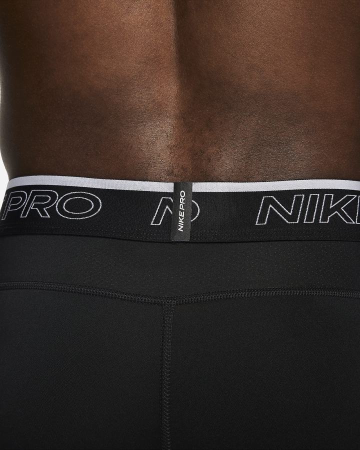 Pantalones Cortos Nike Pro Dri-FIT Long Hombre Negras Blancas | IPOBF-2801