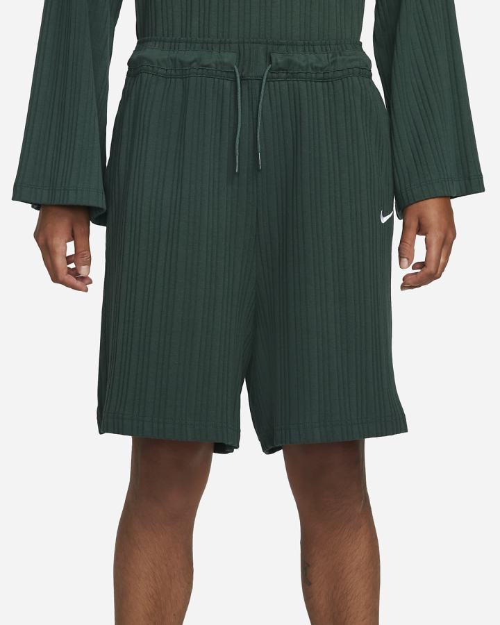 Pantalones Cortos Nike Sportswear Acanalado Baller Mujer Verde Blancas | HEVQT-4570