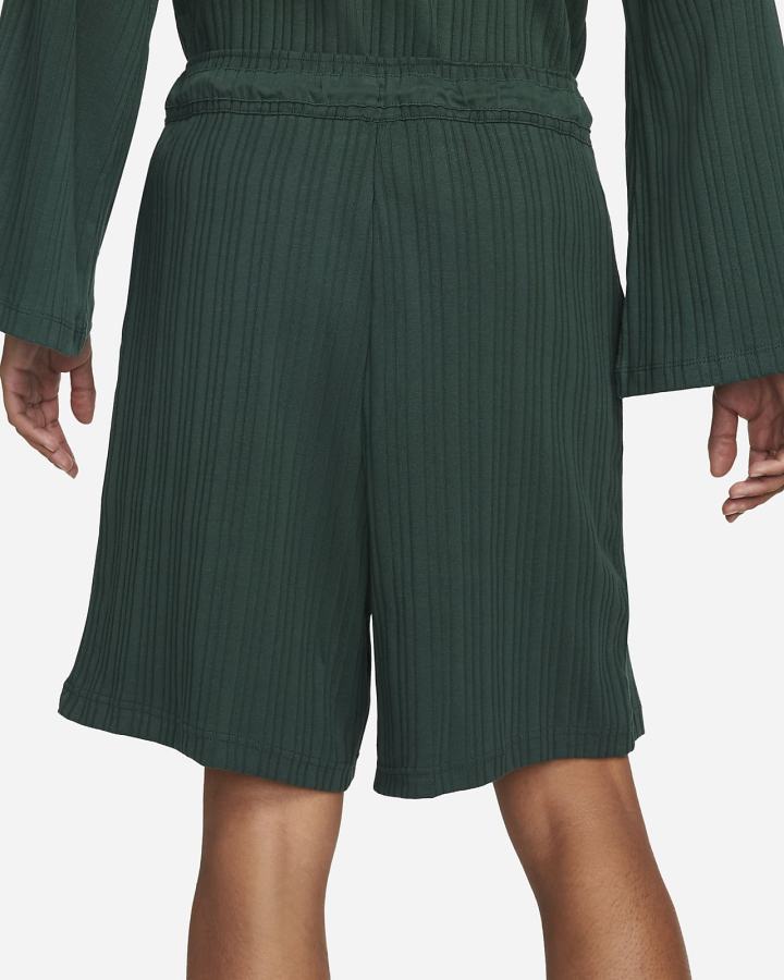 Pantalones Cortos Nike Sportswear Acanalado Baller Mujer Verde Blancas | HEVQT-4570