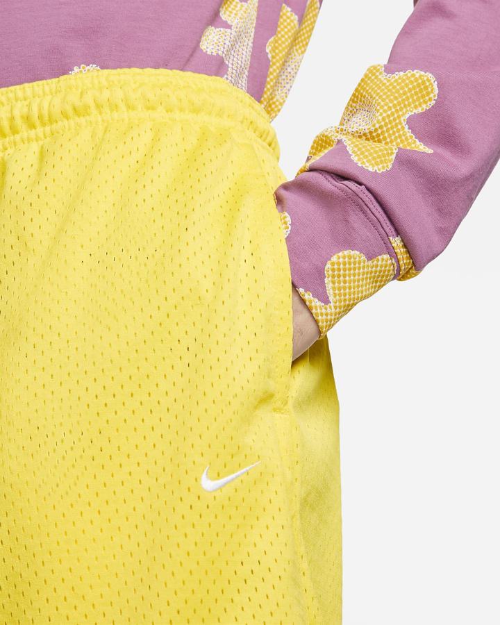 Pantalones Cortos Nike Sportswear Authentics Mesh Hombre Amarillo Blancas | CTHXR-7301