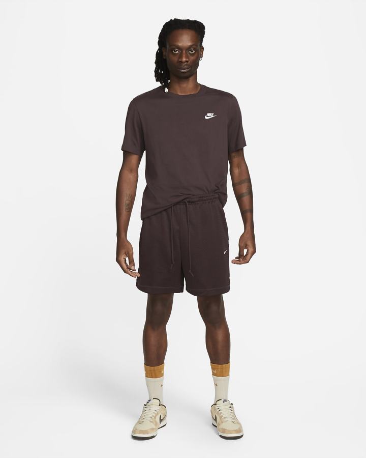 Pantalones Cortos Nike Sportswear Authentics Mesh Hombre Marrones Blancas | KGAUH-9716