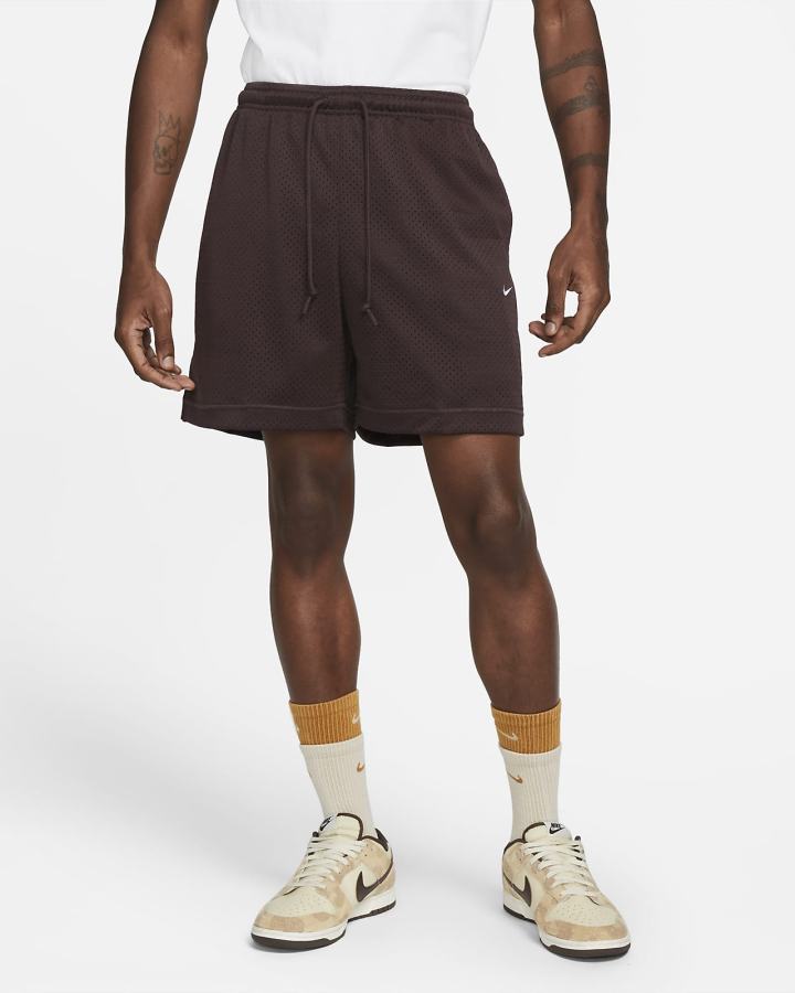 Pantalones Cortos Nike Sportswear Authentics Mesh Hombre Marrones Blancas | KGAUH-9716