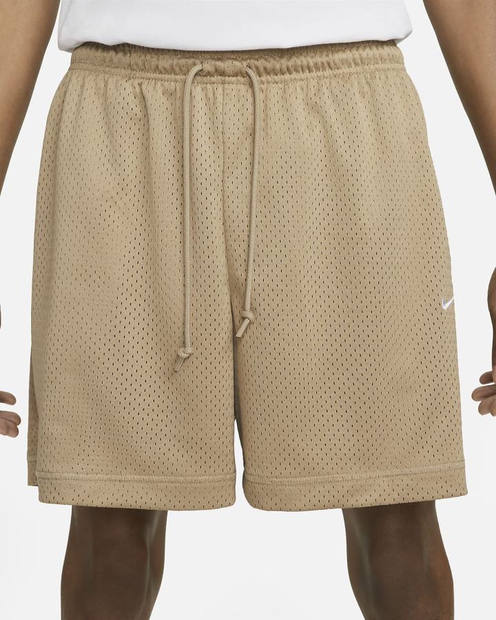 Pantalones Cortos Nike Sportswear Authentics Mesh Hombre Kaki Blancas | PZIOX-9350