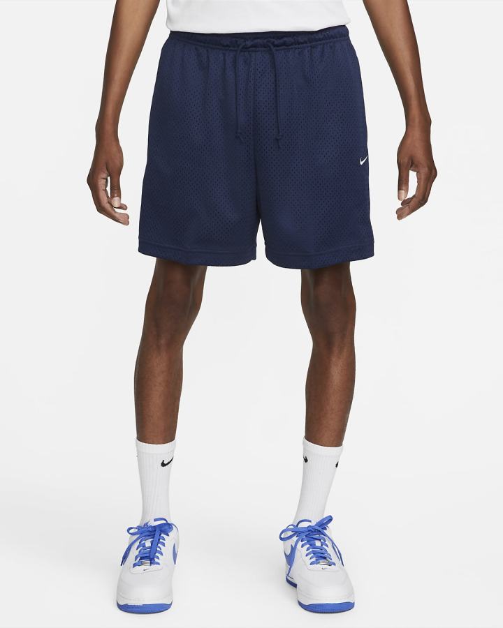Pantalones Cortos Nike Sportswear Authentics Mesh Hombre Azul Marino Blancas | QEUIO-4691