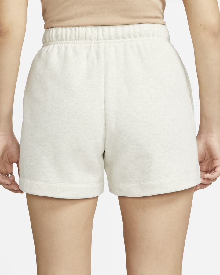 Pantalones Cortos Nike Sportswear Club Fleece Mid-Rise Mujer Beige Blancas | FTWPA-6943
