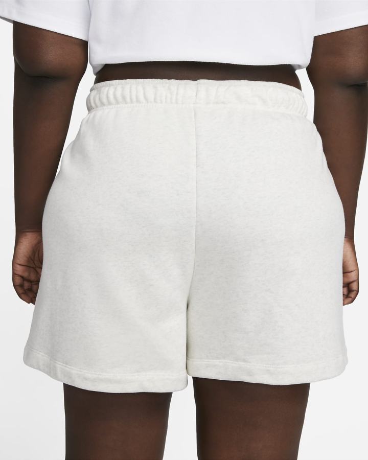 Pantalones Cortos Nike Sportswear Club Fleece Mid-Rise Mujer Beige Blancas | GYVFK-4570