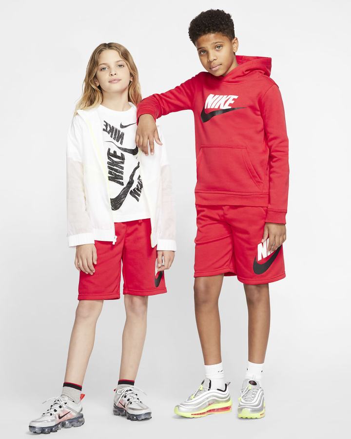 Pantalones Cortos Nike Sportswear Club Fleece Kids Niño Rojas | KPARU-0364