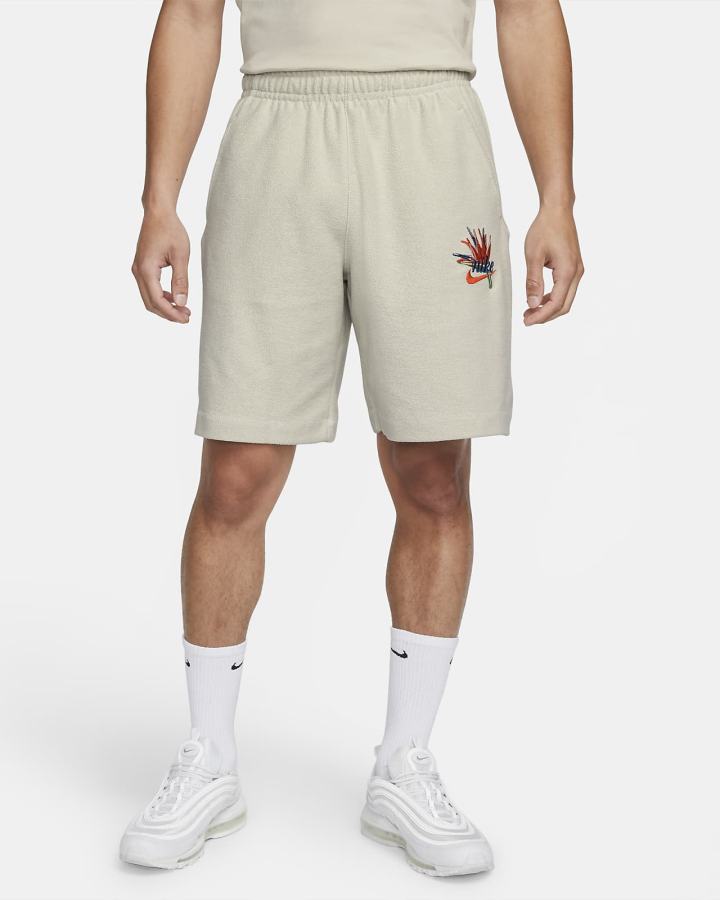 Pantalones Cortos Nike Sportswear Club French Terry Hombre Beige Claro Blancas | PNESG-2819