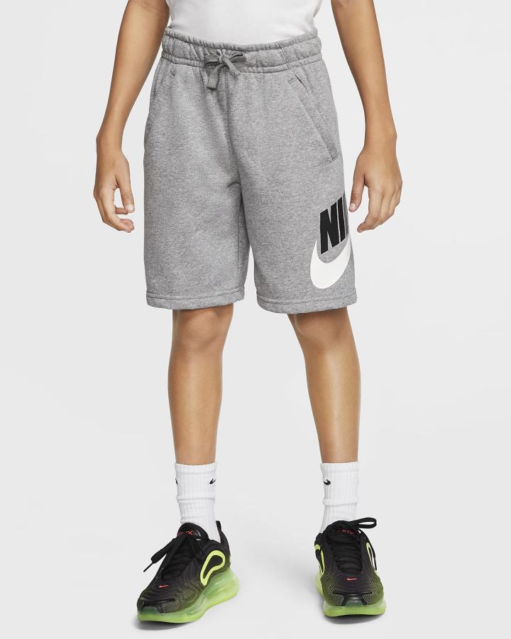 Pantalones Cortos Nike Sportswear Club Fleece Kids Niño Gris Oscuro | PVAQB-7035
